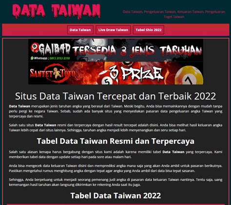 Data pengeluaran taiwan terlengkap.  Data Pengeluaran Taiwan / Live Taiwan Dat...