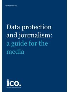 Data protection and journalism: a guide for the media - ICO