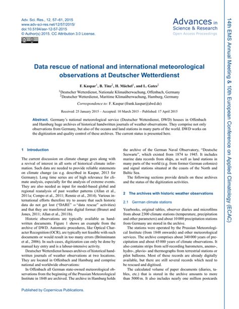 Data rescue of national and international meteorological …