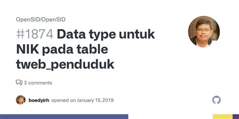 Data type untuk NIK pada table tweb_penduduk #1874 …