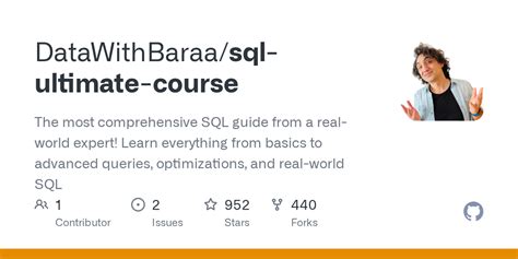 Data with baraa sql ultimate course. This is the most comprehensive and practical SQL Students i...