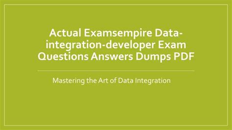 Data-Integration-Developer Exam Fragen