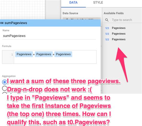 DataStudio SUM text fields if contains - Stack Overflow