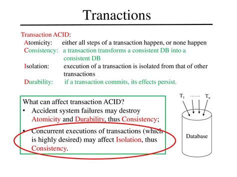 Database Consistency and Its Effects on Transactions