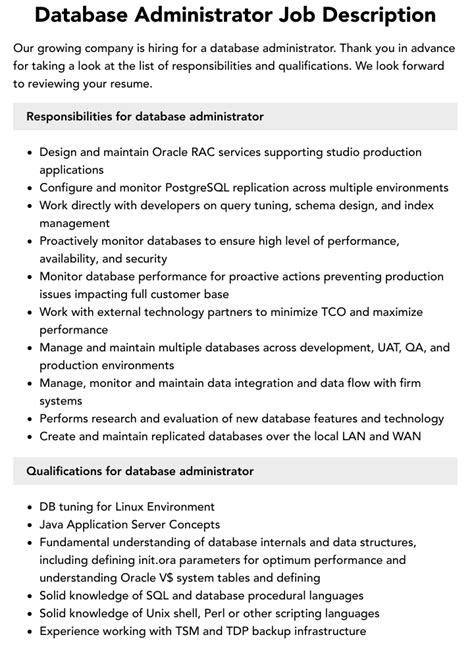 Database administrator job description linkedin.  Today, we introduce a customizable database a...
