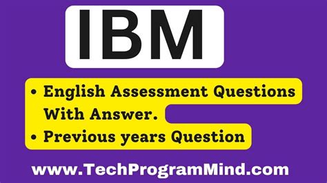 Database assessment questions - IBM