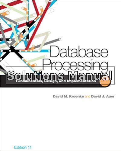 Database processing 11th edition solution manual. - Concours sur l'acétification de l'alcool ....