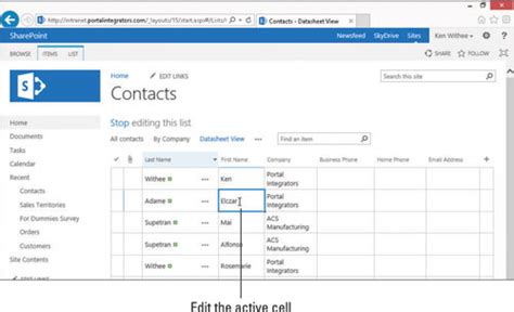 Datasheet view disabled for SharePoint List