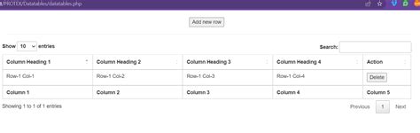 Datatables add footer dynamically.  These examples make use of columns.  These are passe...