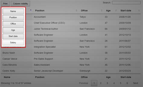 Datatables export button hide column.  The ".  This jQuery object is enriched with...