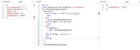 Dataweave null or empty.  It works on Array,String and Object and gives the resu...
