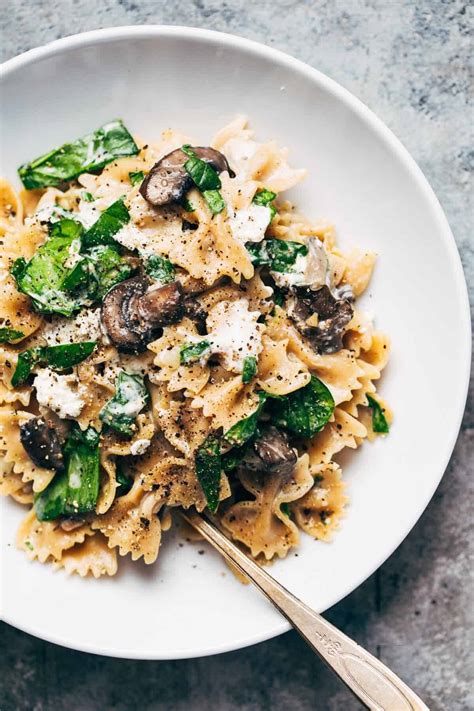 Date Night Mushroom Pasta with Goat Cheese - Pinch of …