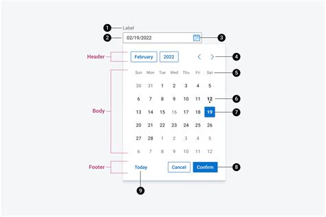 Date Picker Dell Design System