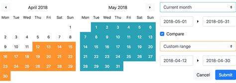 Date Range Picker For Bootstrap Javascript Html5 Jquery Vue Js Rect Js Mobile