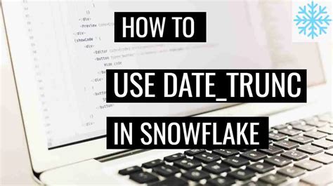 The equivalent in Snowflake then would be: DATEADD(DAY,-3,DATE_TRUNC(WEEK,GETDATE())) However, taking your example literally, Snowflake would output minus 3 weeks from the start of "this week" DATEADD(WEEK, -3, DATE_TRUNC(WEEK,GETDATE())).