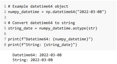 Datetime64 To String