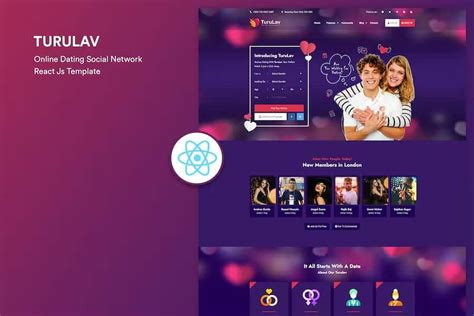 Dating Social Network React Js Template - Envato Elements