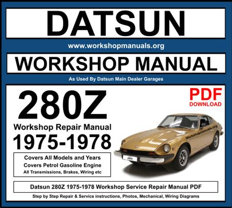 Datsun 280z workshop repair manual download 1978. - Service manual hitachi 50ux22ba projection color tv.