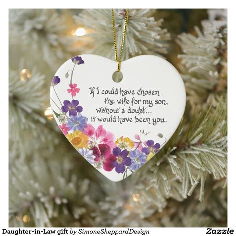 Daughter In Law For Christmas Ornaments Zazzle