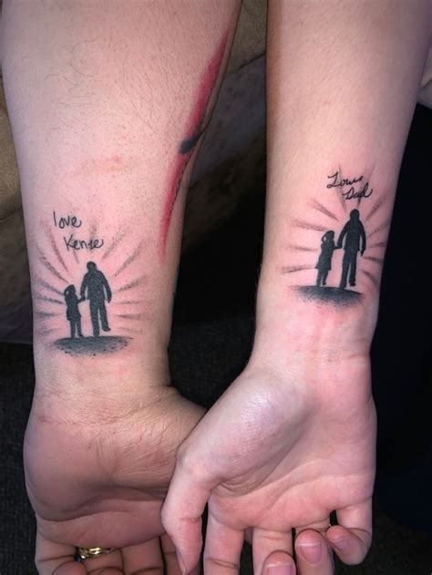 Anchor tattoos imply a support system that fathers provide for their daughters and vice versa. Infinity symbol signifies that the bond has no end, it can only start and strengthen with time. Besides these, some written tattoos expressing the love for each other are also popular. Daughter and Father Tattoos. Daughter Father Tattoo.
