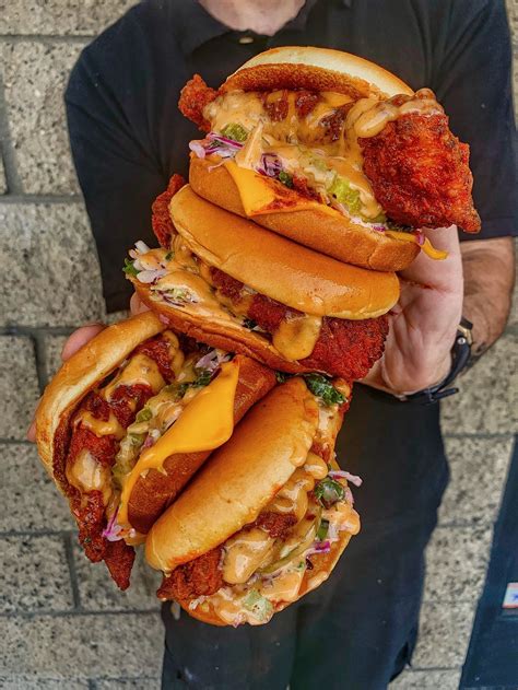 Review by Rachel Askinasi. Sep 25, 2022, 4:42 AM PDT. I tried the celebrity-backed chain, Dave's Hot Chicken. Rachel Askinasi/Insider. Drake, Michael Strahan, and other celebrities invested in the .... 