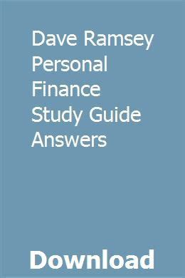 Dave ramsey personal finance study guide answers. - The incorrigible optimists club by jean michel guenassia 2015 5 7.