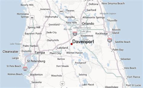 Davenport is a vacation destination in north eastern Polk County that is popular because of its close proximity to the Walt Disney World theme park. While small in size, the town is experiencing rapid growth. Most Davenport tourists stay in this town and spend their time at the major theme parks outside Orlando.. 