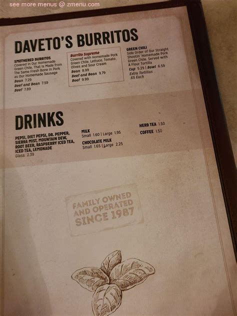 Daveto's menu. View the online menu of Famous Dave's BBQ restaurant in USA. 