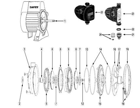 Davey HP65-06T HP85-08T e-Spares - Dayliff