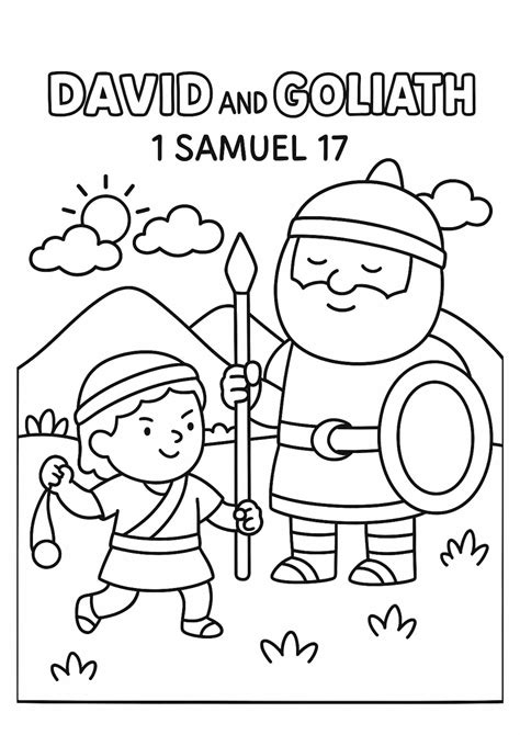 David And Goliath Free Coloring Pages
