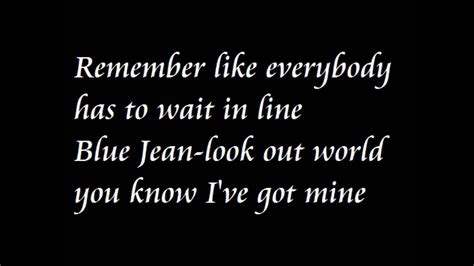 David Bowie - Blue Jean lyrics LyricsFreak