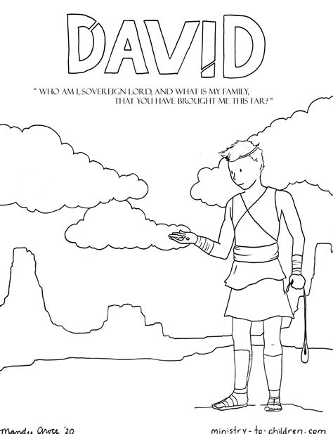 David Coloring Pages