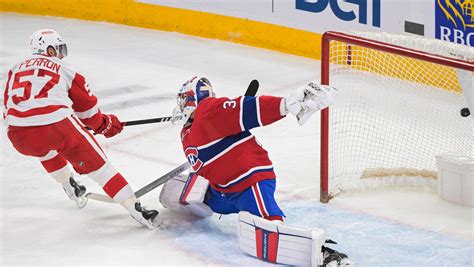 David Perron, Ville Husso help Red Wings beat Canadiens 5-0