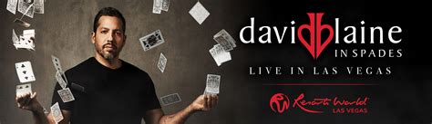David blaine vegas show. David Blaine Is Bringing His Magic Show to Las Vegas’ Strip for the First Time The illusionist will perform at Resorts World beginning in September, with six shows that include his... 
