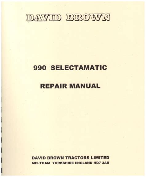David brown 990 selectamatic workshop manual. - The veterinarian s guide to pet loss.