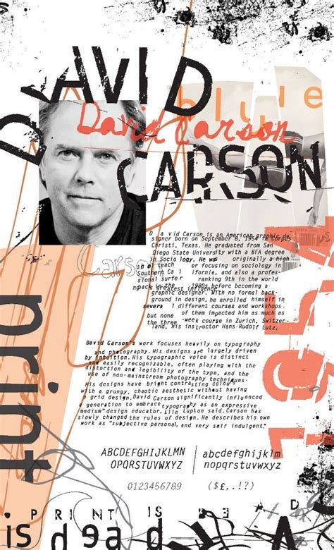 David carson brief biography example