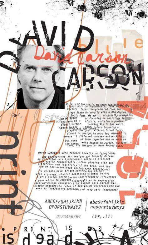David carson brief biography example for students