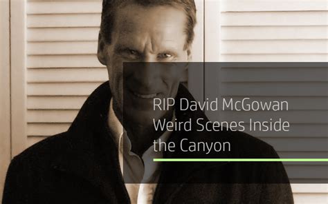 David mcgowan documentary.  Weird Scenes Inside the Canyon is McGowan tak...