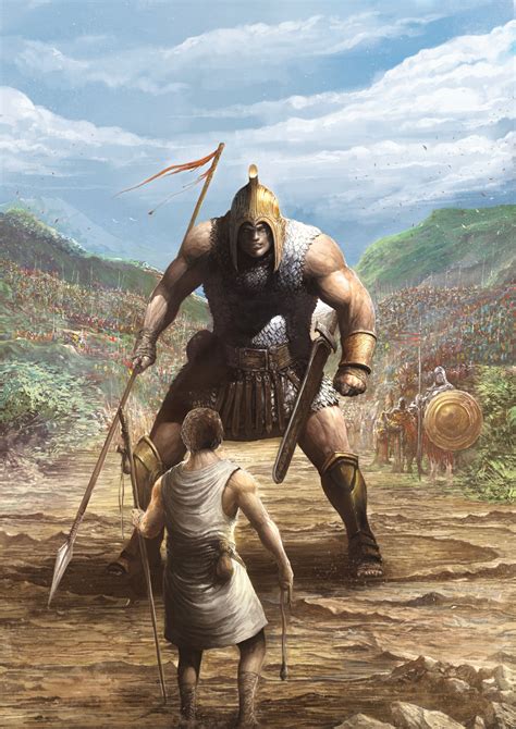 David v goliath. Buy "David vs Goliath" by Johny Write as a Poster. David fighting Goliath, Biblical story of an unlikely underdog standing victorious. 