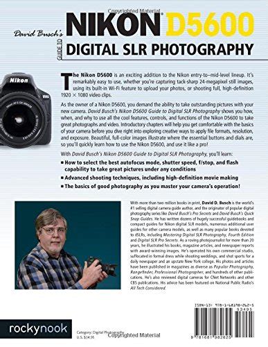 Read Online David Buschs Nikon D5600 Guide To Digital Slr Photography By David D Busch