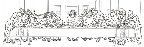 Davinci Last Supper Coloring Sheet Coloring Pages