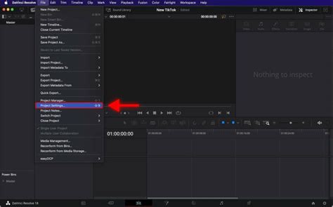 Davinci Resolve Resolution for reels