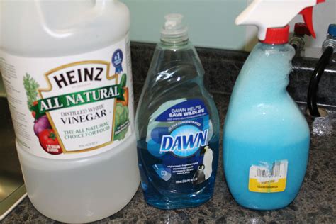 Dawn and cleaning vinegar. In a word~grease. Dawn is the only dish soap (to my knowledge) containing a special grease-fighting agent that almost melts grease into oblivion. … 