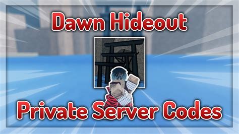 Dawn Hideout private server codes. Here are a bunch of private server codes for Dawn Hideout in Shindo. All of these codes will bring you to the private server linked to that code, and all these private servers make you spawn in Dawn Hideout. ARENA X private server codes. Here are a bunch of private server codes for ARENA X in Shindo..