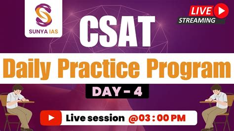 Day 4 CSAT Daily Practice Program Daily LIVE Classes at 3PM