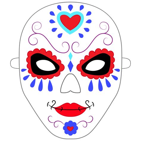 Day Of The Dead Printable Masks