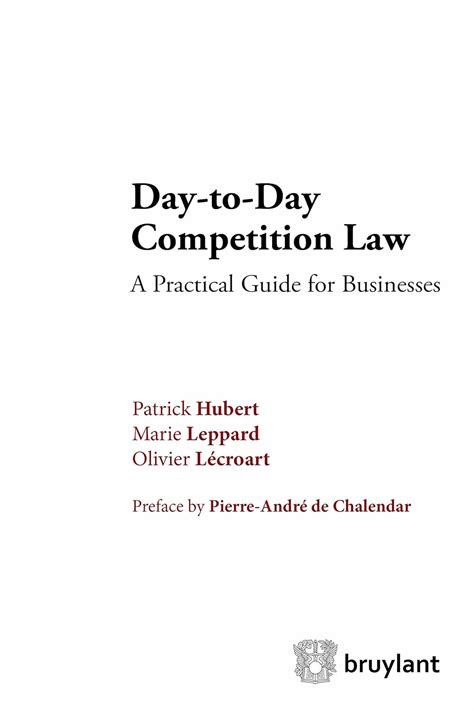Day to day competition law a practical guide for businesses competition law droit de la concurrence. - Manual for a toro lx 640.