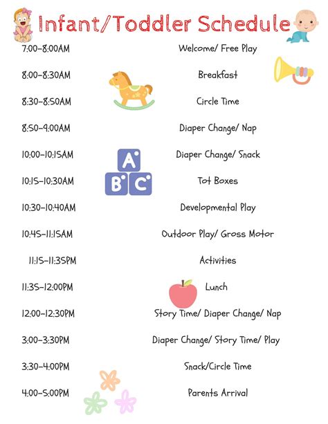 Daycare Schedule 8+ Examples, Format, Pdf Examples