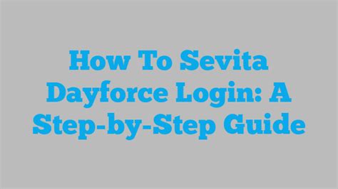 Dayforce sevita. Sign in with your organizational account. User Account. Password 