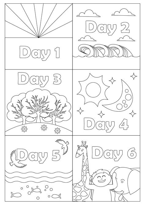 Days Of Creation Coloring Pages